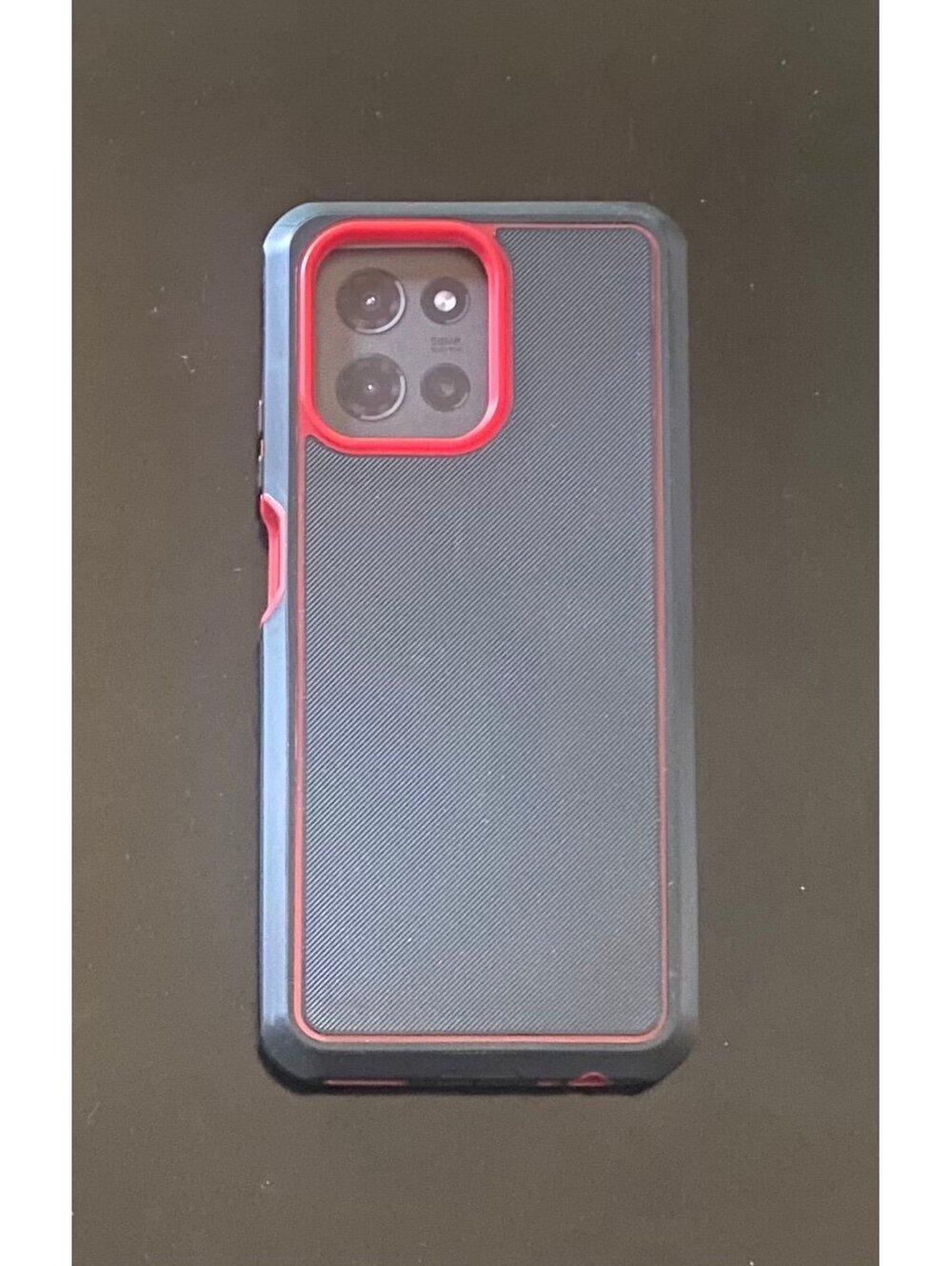 Onn Slim Rugged Case for Samsung moto g (2025) Red/Black